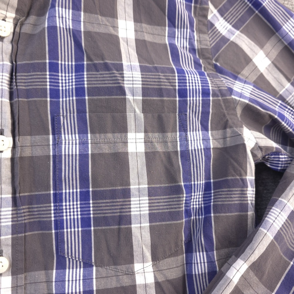 J Crew Shirt Small Slim Fit Blue Gray Plaid Long Sleeve Button Down - Picture 2 of 8